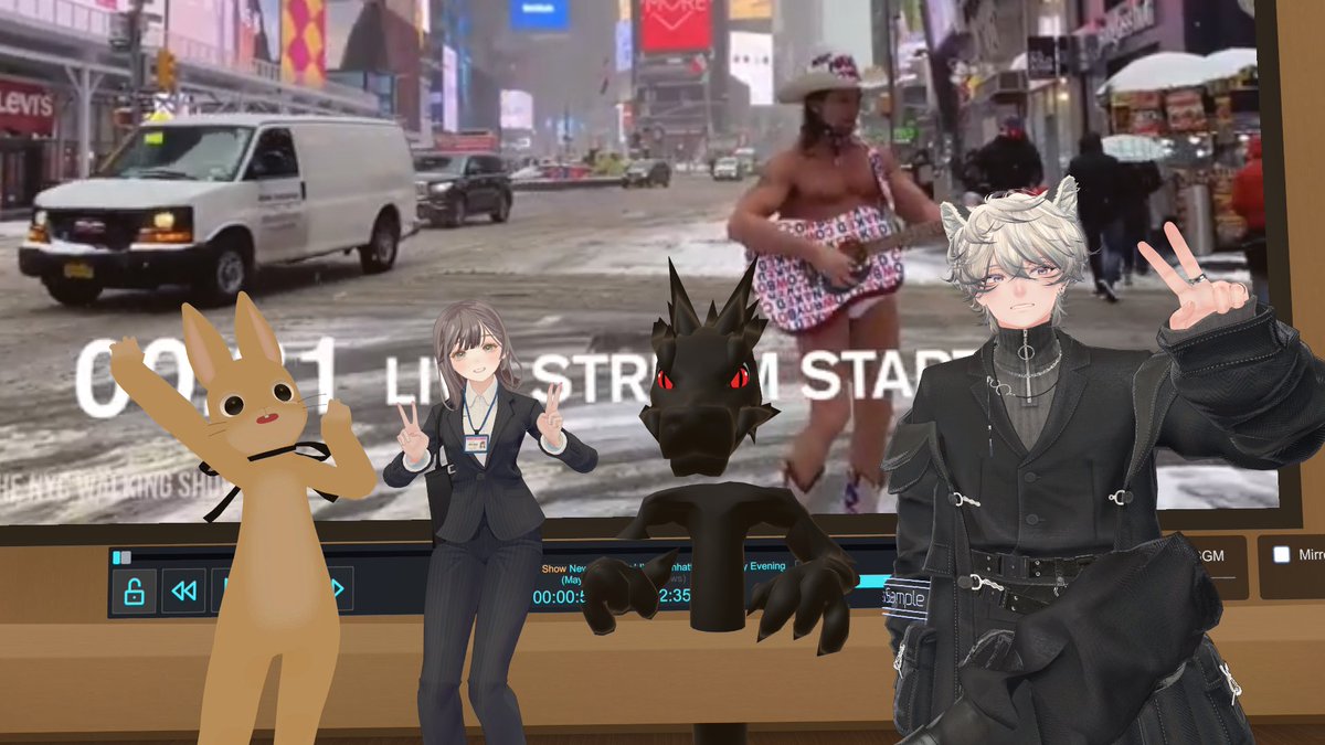 seta_miki's tweet photo. 今日のニューヨーク街歩き動画を見るだけの部屋 #VRChat #ひまり旅館 #NakedCowboy https://t.co/hFYfe50Gsw