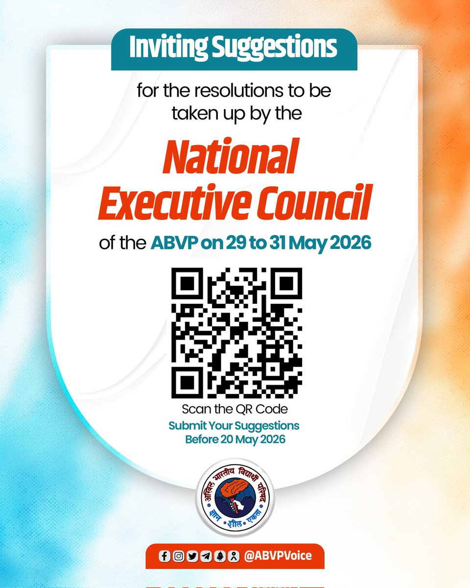 Your Voice. Your Vision. Your Resolution.

As part of ABVP’s National Executive Council (NEC) 2026, we invite your suggestions for resolutions that can shape the future of education, society, the nation, and pressing contemporary issues.

Every year, powerful resolutions passed