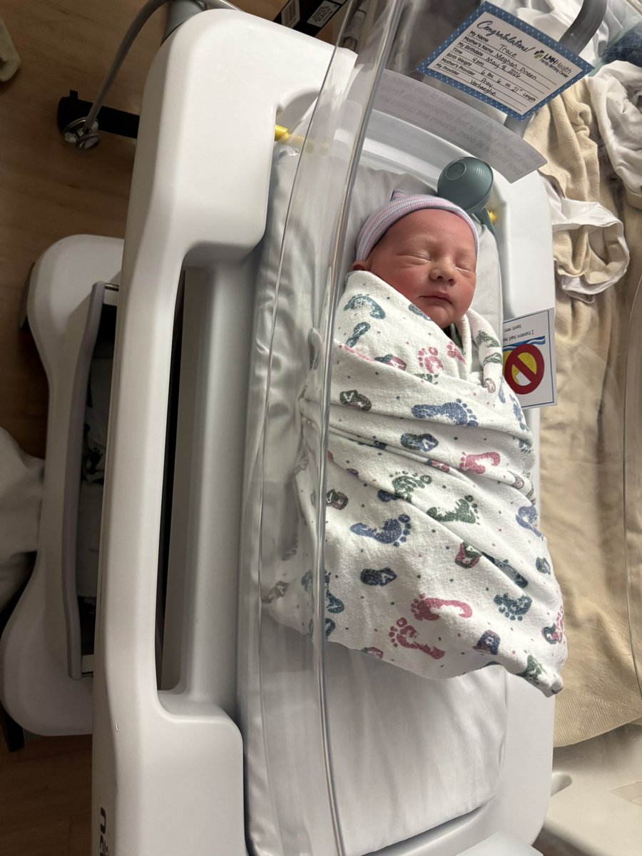 Coach_JoeDineen's tweet photo. Little update - @meghandineen_ and I welcomed Trace Dineen to the world yesterday at 4PM! 
Mom and baby are doing great! https://t.co/PwMduWB61o