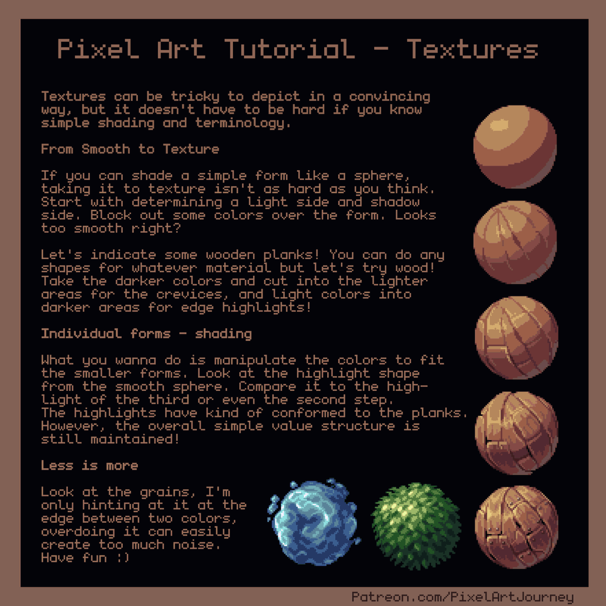 PixelArtJourney's tweet photo. Some tutorials for intermediate level pixel artists! #pixelart https://t.co/cJzn6E4dRc