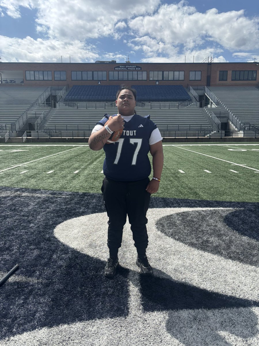 AcelinoR_2027's tweet photo. Huge thanks to @CoachDeBo76 and @UWStoutFootball for having me on campus yesterday, appreciate the hospitality !!

@StCatsFootball 
@TroyCollier_II 
@s_mcauliffe 
@PrepRedzoneWI 
@MJ_NFLDraft https://t.co/ltsCfxmeCs