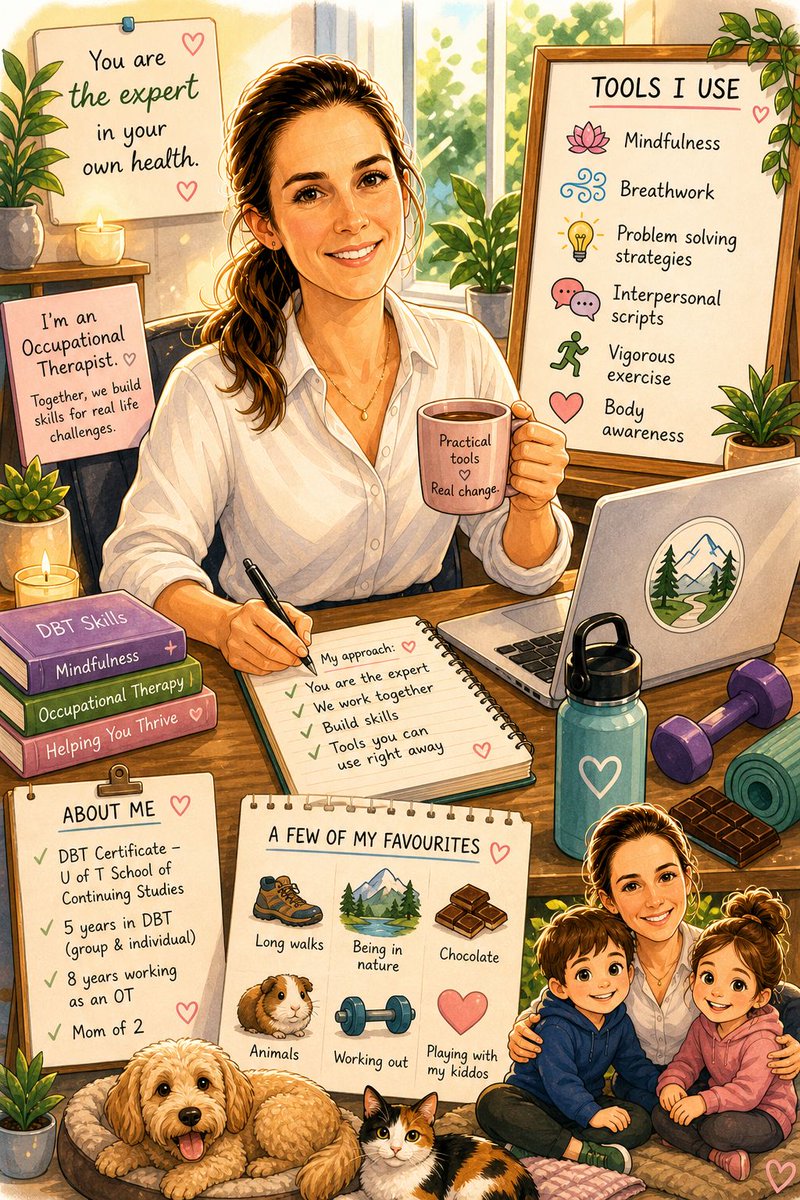 cambrian_cw's tweet photo. When emotions feel overwhelming, practical tools can help. Kerry, our Occupational Therapist, uses DBT to help you manage stress, regulate emotions, and build real-life coping skills from day one.

Book with Kerry: https://t.co/XfP3woexAy https://t.co/NDLexoxFD3