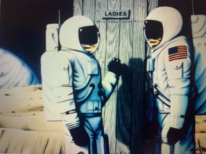 PaulHanney7's tweet photo. Art of the Day! "The Man on the Moon?". Buy at: https://t.co/jvW1yiMUZQ https://t.co/g0ujghgAdx