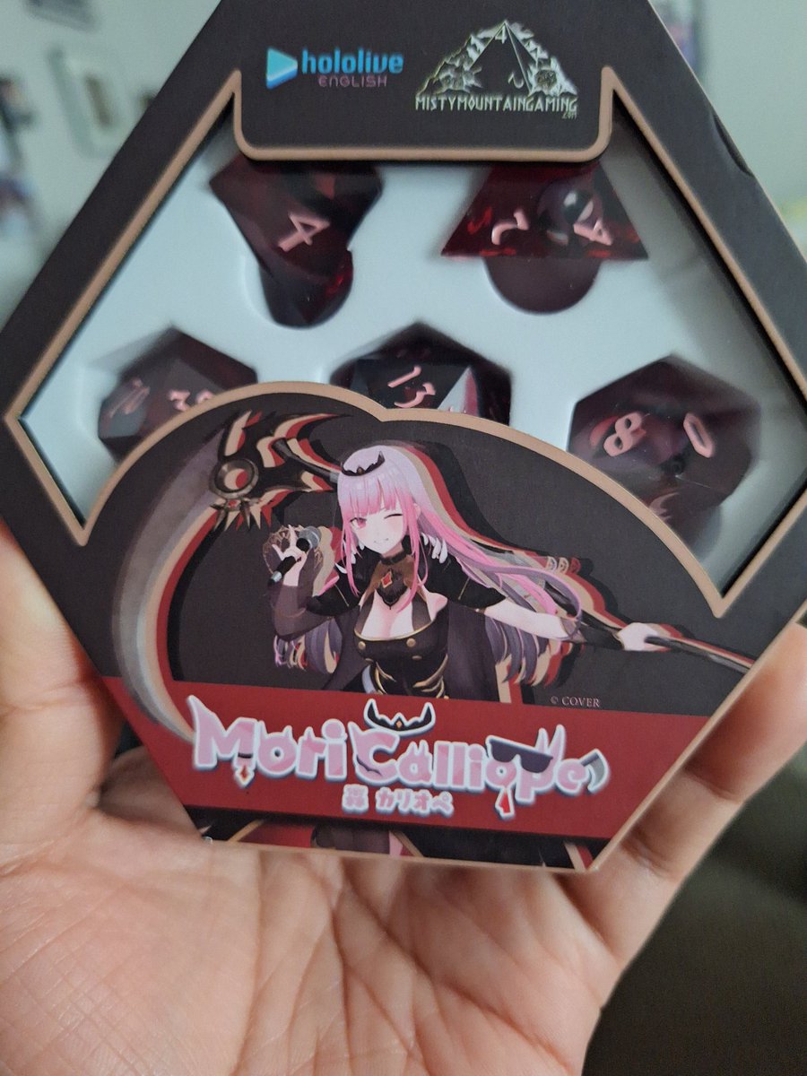 Got my new dice set and I am so excited 😊 
#hololive #Deadbeats