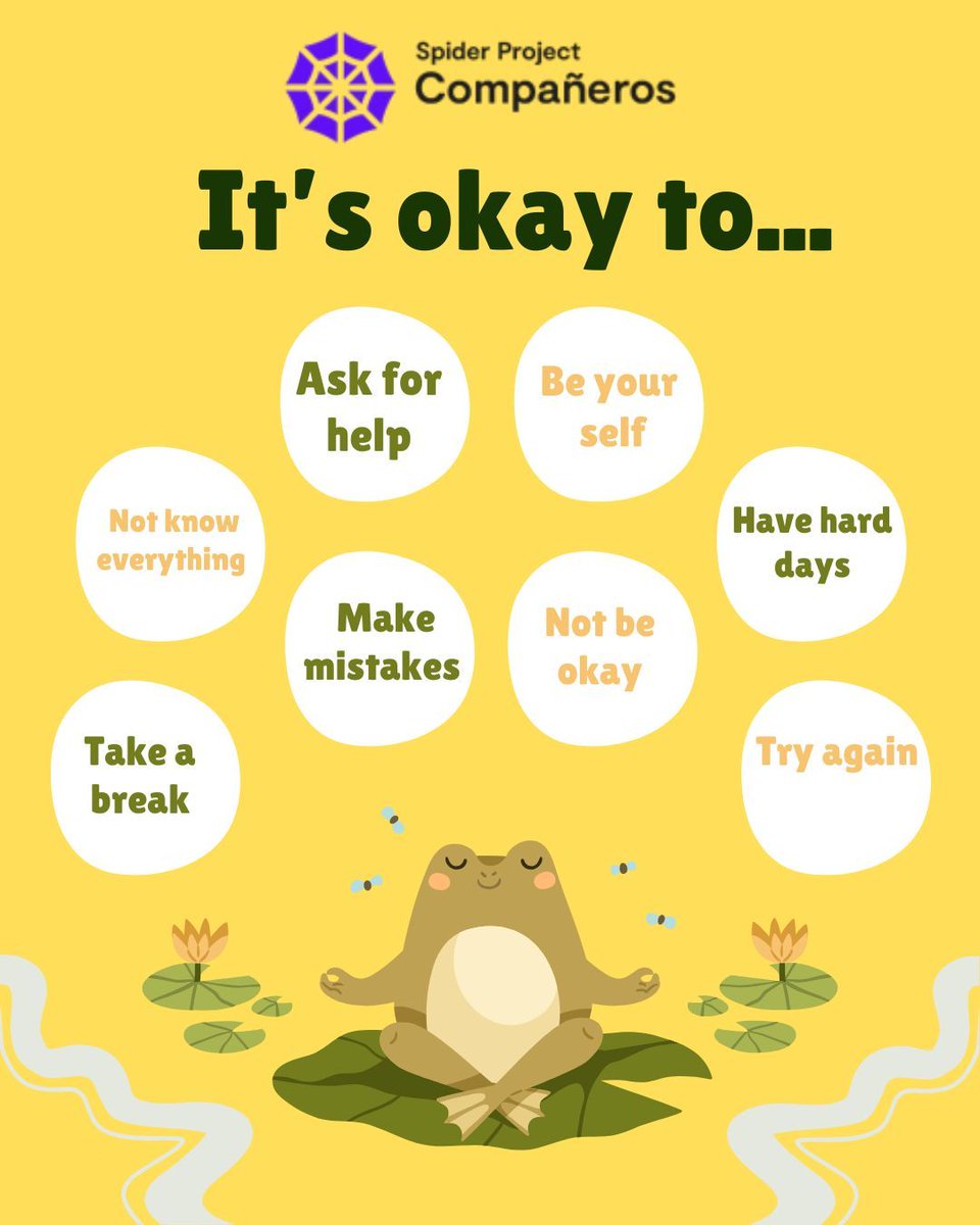companeros_sp's tweet photo. Here's a reminder it is okay to...
#spiderproject #wirral #uk #creativearts #recovery #mentalhealth #Compañeros https://t.co/gYC7CB8ZNt