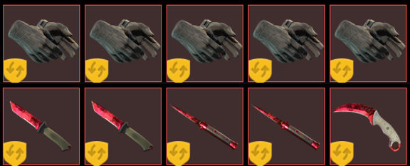 LaMaTcs's tweet photo. I just don't like to use the same gloves for the same knife 🙅 https://t.co/g1EC8w98lQ