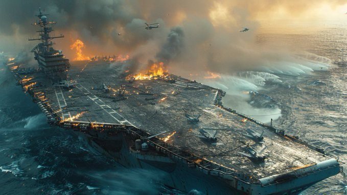 IranWarUpdate_'s tweet photo. Urgent for the record 🚨

Yemen was the first to dare to bomb American aircraft carriers in the Red Sea, and the first to defeat America in a naval battle, seizing control of the Red Sea and Bab al-Mandab by force. https://t.co/Rzzn6f5sJu