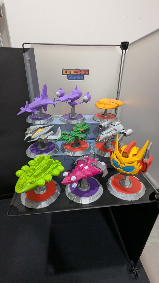 FunbieStudios's tweet photo. Ready the armada of Iconic Ships, weβre about to set off on an epic journey! Spanning the various series, these Rungian miniatures are going to land over at #TFCon in short order! π
.
.
.
#transformers #TFConToronto #TFCon2026 #FunbieGoesToTFCon https://t.co/UOdbL9PlNn