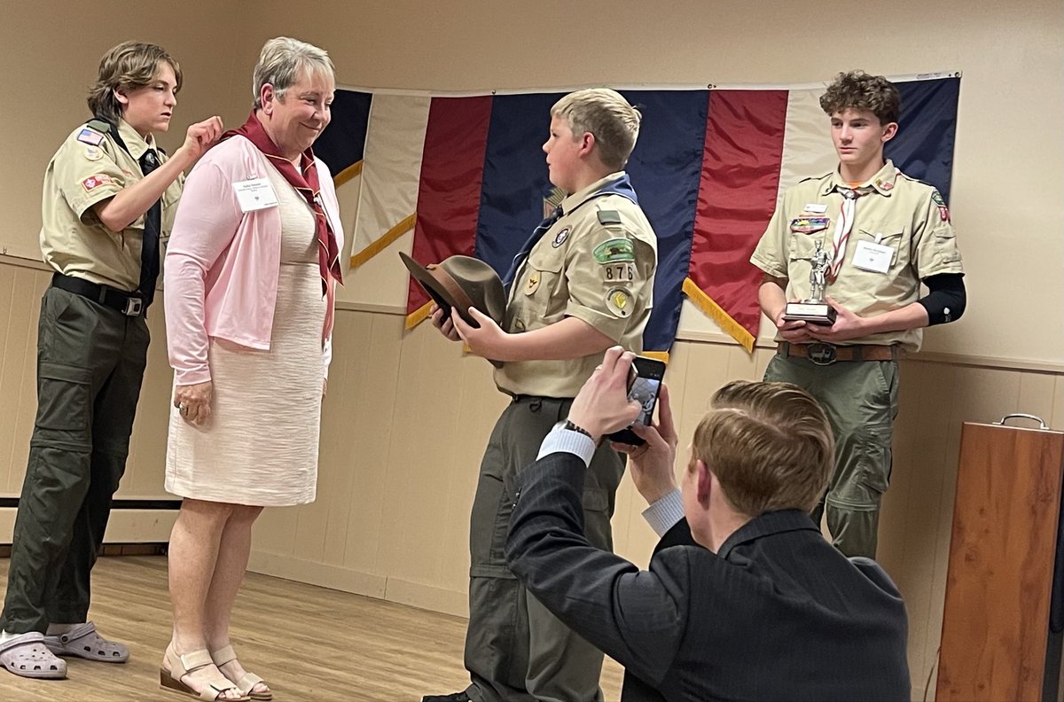 GovPhilScott's tweet photo. It was great to be in Morrisville last night honoring Kathy Demars as this year’s Lamoille County Good Scout Recipient. Kathy is someone who has spent decades serving her community and setting an example for all of us to follow. 

It’s events like these that remind us that as individuals, and as citizens, we have a duty to each other to do our part. To look for opportunities to be helpful, to be good role models, and give people we disagree with the benefit of the doubt.