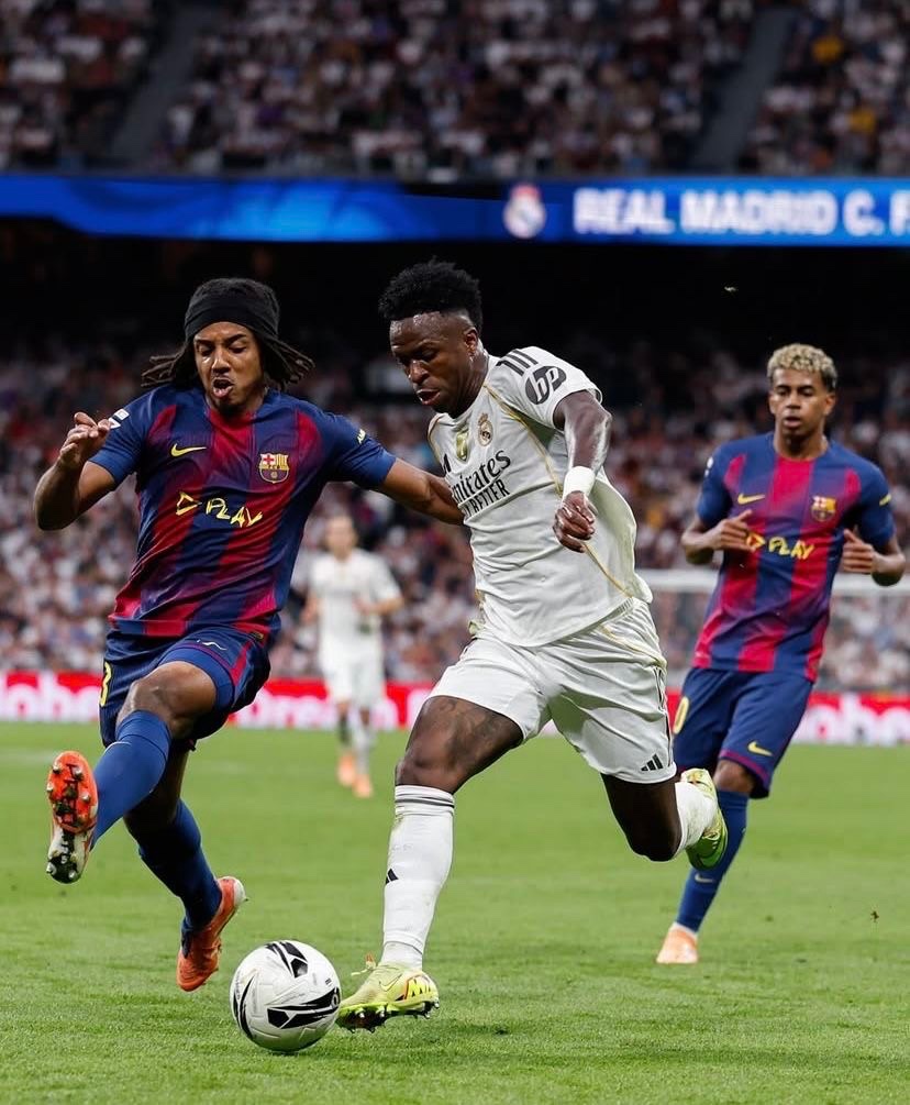 Viní Jr. completed 5/6 dribbles, won 7 duels in the first league Clasico of the season. ⭐️🔥