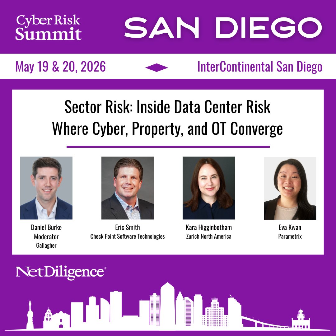 NetDiligence's tweet photo. Where cyber meets property and OT. 🏢🔒⚡

At the #NetDiligence San Diego Cyber Risk Summit, we'll discuss how the convergence of these sectors is redefining the threat landscape. 

Join us at the InterContinental San Diego: https://t.co/a1UmnJ8DK3

#CyberSecurity #RiskManagement https://t.co/D4H7rqRJAu