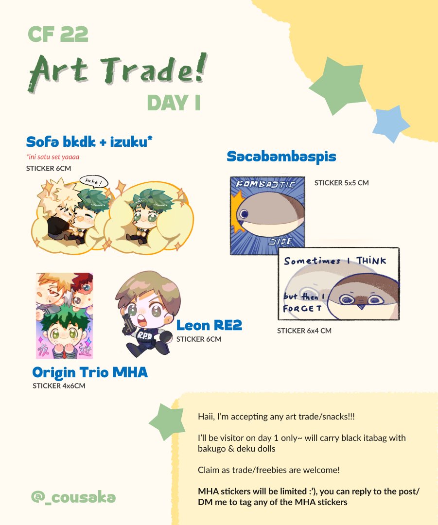 mel ☆ﾟCF DAY 1 ART TRADE 📌 comms open! (0/4) tweet media
