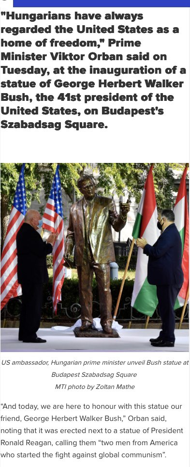 sameerakhantra's tweet photo. u do realize the entire orban gov was cozying up to the us and bush family right. orban is as anti globalist as his comrades netanyahu and peter thiel😷😷 u simpletons try so hard 2 sell orban as defender of sovereignty then get upset when ppl dont buy ur bulshit🤡🤡🤡 https://t.co/iLH0OYQZpy