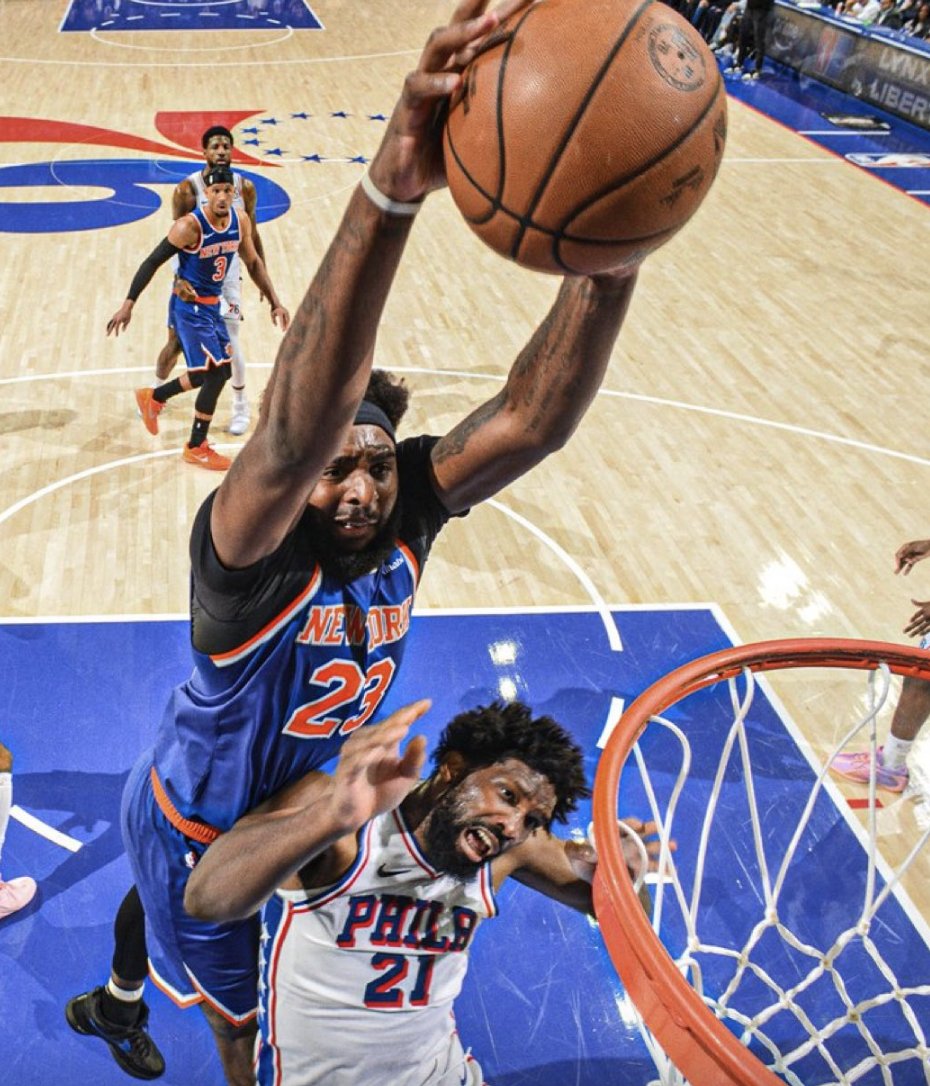 The free throw rates in this series, per <a href="/bball_ref/">Basketball Reference</a>:

Sixers: .263
Knicks: .234

Raw totals:

Sixers: 78 FTA
Knicks: 74 FTA

And that doesn't even factor in 10 FTA from Hack-a-Mitch.

More on a dominant night from a very serious basketball team in today's KFS Newsletter 👇