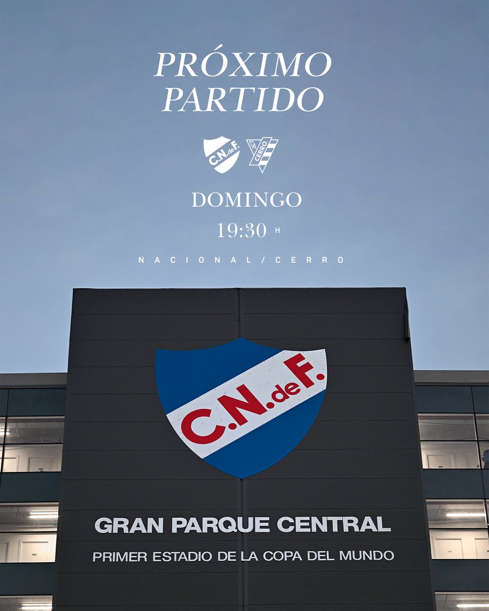 Nacional's tweet photo. 🔜 Mañana 🆚 Cerro en casa 🏟️

🎟️ https://t.co/tw4L4S1GMu https://t.co/3nBI1BntR0