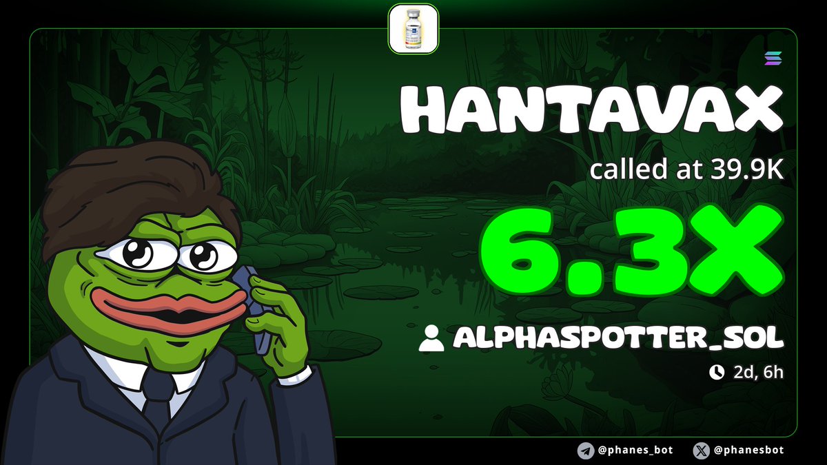 alphaspoter_sol's tweet photo. A 5x win from entry. $hantavax

At alphaspotters playground we always find way to win,😅 following insider informations. 

For access 
https://t.co/Tayb9bV6so 

#Pakistán #مئی9_یوم_جبر #Hantavirüs #нюдсочетверг #ArmyMéxico #cryptocurrency #Ethereum #memecoins #solana https://t.co/8yryrEgag0