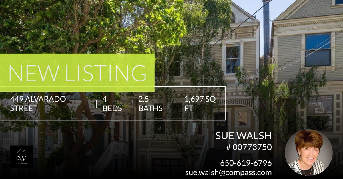 Walshtwt00's tweet photo. 📍 New Listing 📍 Take a look at this fantastic new property that just hit the market located at 449 Alvarado Street in San Francisco. Reach out here or at 650-619-6796 for more information

Sue Walsh, Realtor
Lic # 00773... https://t.co/6ZXjIPBrXy https://t.co/EftaQSLbMT