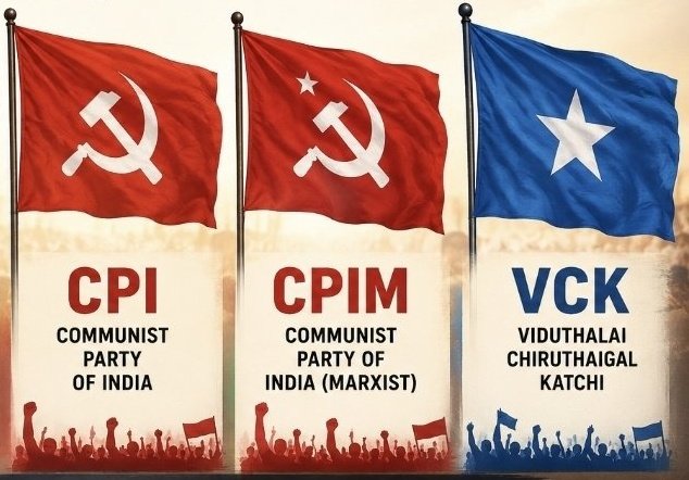 im_glady's tweet photo. தவெகவுக்கு இடசாரிகளும் (CPI CPIM), விசிகவும் கூட்டணி இல்லாமல் நிபந்தனையற்ற ஆதரவு தெரிவிக்க காரணம் தமிழ்நாட்டில் குடியரசு தலைவரின் ஆட்சியை தடுக்கவும் மற்றும் ஆளுநரின் அதிகாரத்தை ஒழிக்கவும் மட்டுமே...💯 👏

CPI, CPIM, VCK -
பட்டமும் பதவியும் ❎
மக்களும் கொள்கையும் ✅ https://t.co/yzN9QvGGKO