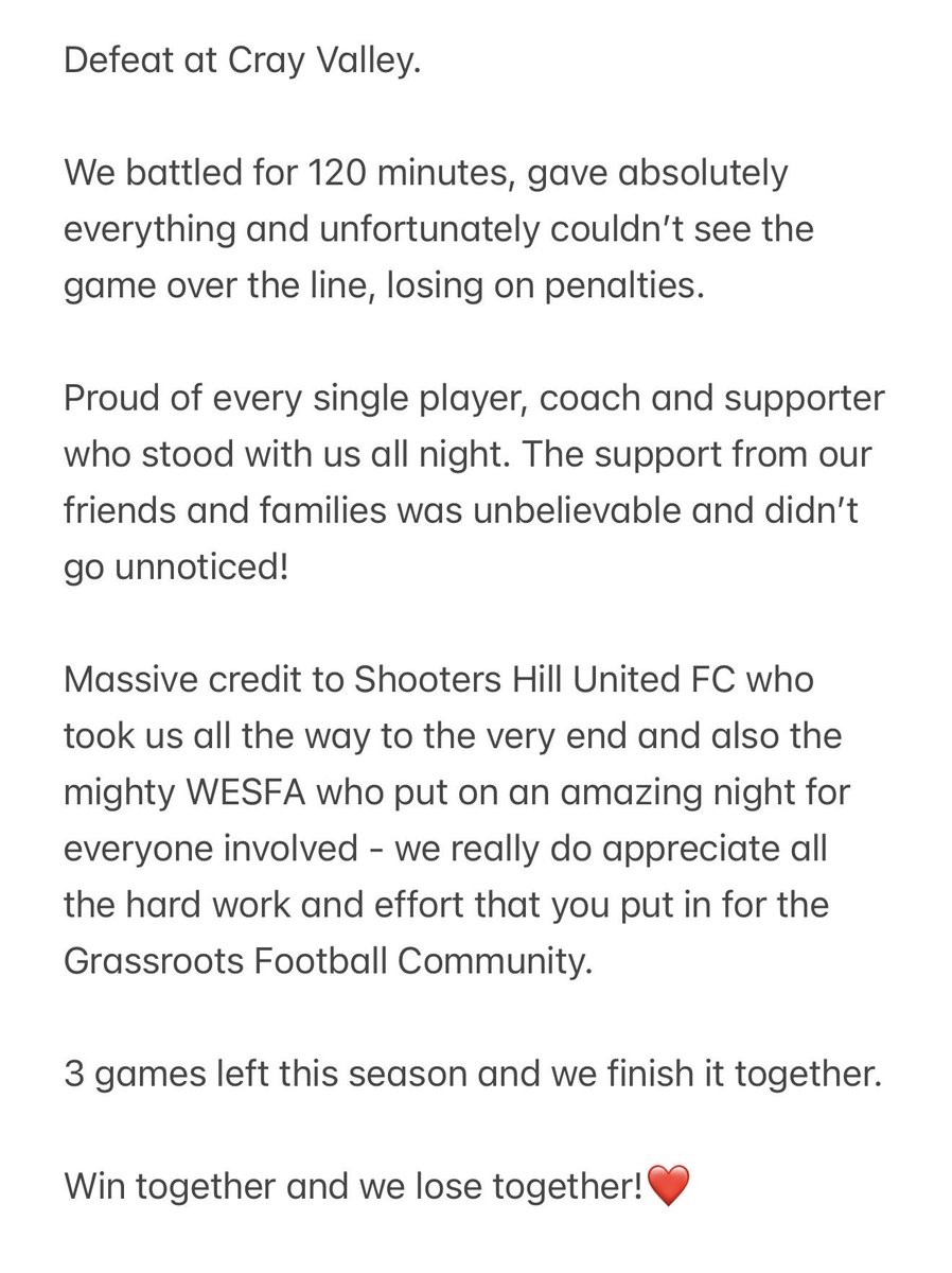 ElthamPalaceFC's tweet photo. #BackStronger

@WESFA_Football https://t.co/LDHRmjYvjP