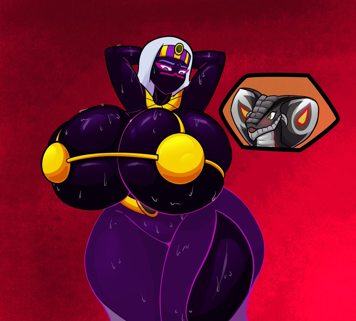 Andrew_Shadows's tweet photo. Commission for @BoredHerald of Queen tyr'ahnee https://t.co/yfOW1yBFbs