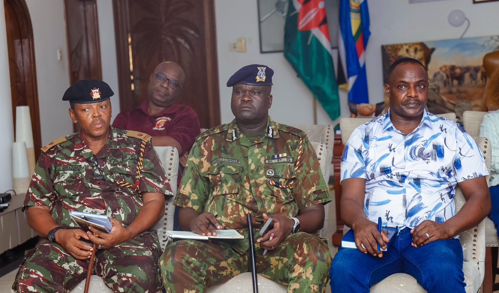 GideonMungaroM's tweet photo. In response to the rising concerns around insecurity in Kilifi County, today I chaired a high-level security meeting bringing together the Regional Police Commandant, Mr. Ali Nuno, the County Security Committee, Police Commanders, Kilifi North MP Hon. Owen Baya, and Malindi MP Hon. Amina Mnyazi with one shared priority: the safety of every Kilifi resident.

We reviewed the recent incidents and escalating security concerns, and collectively agreed to enhance security operations across the county including the affected areas of Malindi, Gede, Kakuyuni, Mayungu, Mtwapa, Kilifi Town, and various settlements across the county.

Together with my fellow leaders, I am calling for strengthened intergovernmental and inter-agency collaboration, community vigilance, and the organisation of public Barazas to sensitise residents on the critical role of community policing in curbing insecurity.

I would like to assure everyone that your safety is my first duty and my administration is committed to collaborate with all security personnel to ensure everyone is safe