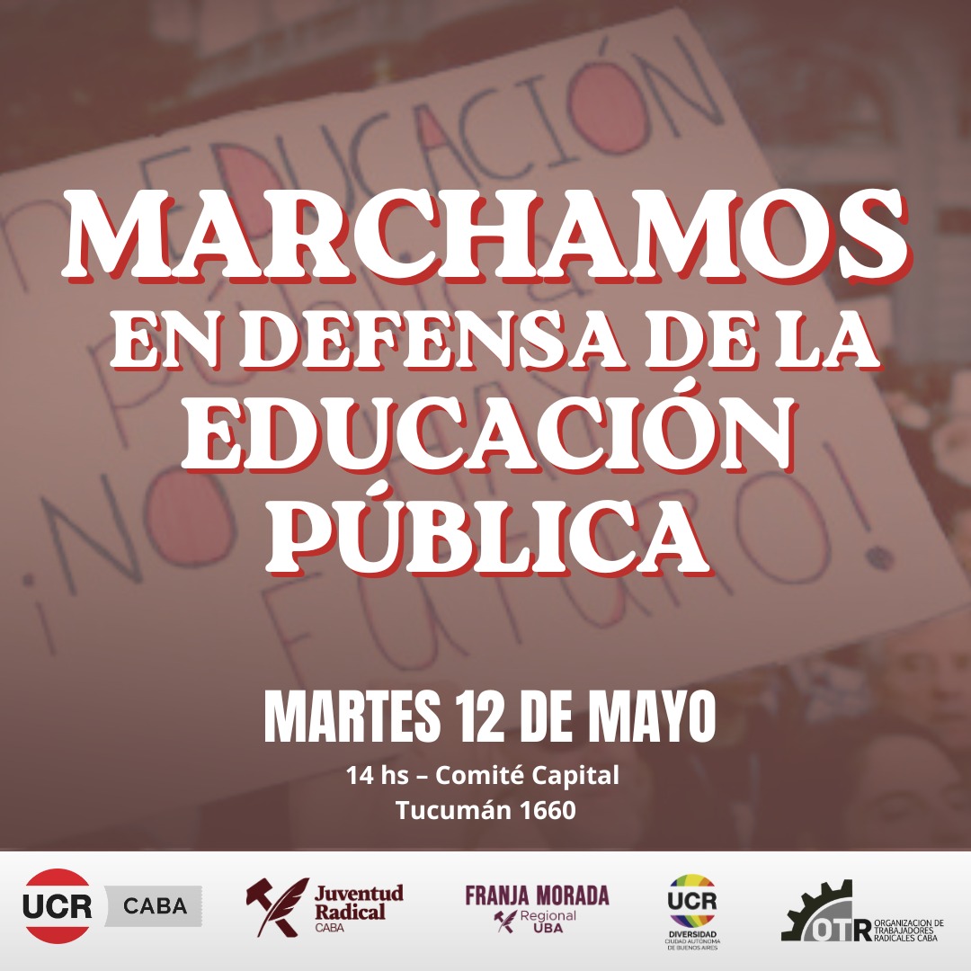El martes tenemos una cita con la historia. Desde <a href="/UCRCapital/">UCR CABA</a> 🇵🇱 vamos a marchar y dar testimonio para que la Universidad Pública siga siendo la ventana de oportunidad de una vida mejor para sus 2 millones de estudiantes, en apoyo a sus miles de docentes y trabajadores no