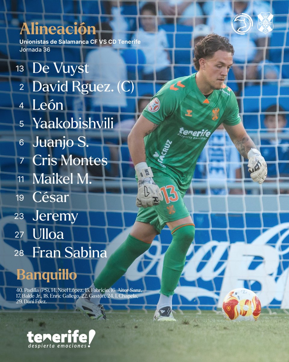 📋 𝐗𝐈 del #CDTenerife y reservas #blanquiazules para la 𝐩𝐞𝐧𝐮́𝐥𝐭𝐢𝐦𝐚 𝐛𝐫𝐞𝐠𝐚 𝐚 𝐝𝐨𝐦𝐢𝐜𝐢𝐥𝐢𝐨 en Primera Federación ⚪️🔵

#UnionistasTenerife #LaBregaNosUne