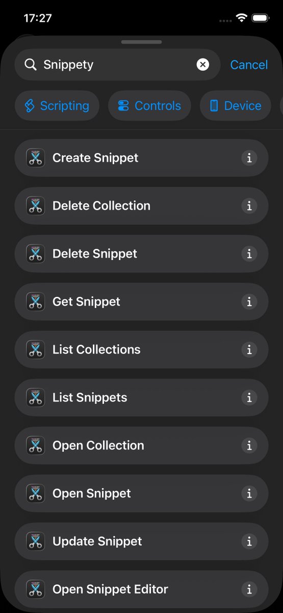 AppSnippety's tweet photo. We're introducing Apple #Shortcuts support! 🚀

Now you can build custom automations on #iOS and #macOS.

Check out the new actions in the Shortcuts app and let us know what you think! 🤩 https://t.co/CtNBgbaHgd