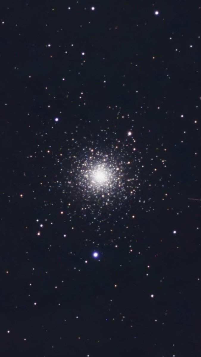 RafStargazer's tweet photo. The globular cluster M3 is located in the constellation Canes Venatici (Hunting Dogs). One of the brightest and most magnificent globular clusters in the northern sky, it contains roughly half a million stars and is home to over 270 variable stars — more than any other known globular cluster. This ancient stellar city is about 34,000 light-years away and shines at magnitude +6.2. A true jewel of the spring sky! Photo taken on the night of May 4, 2026. #Astrophotograpy