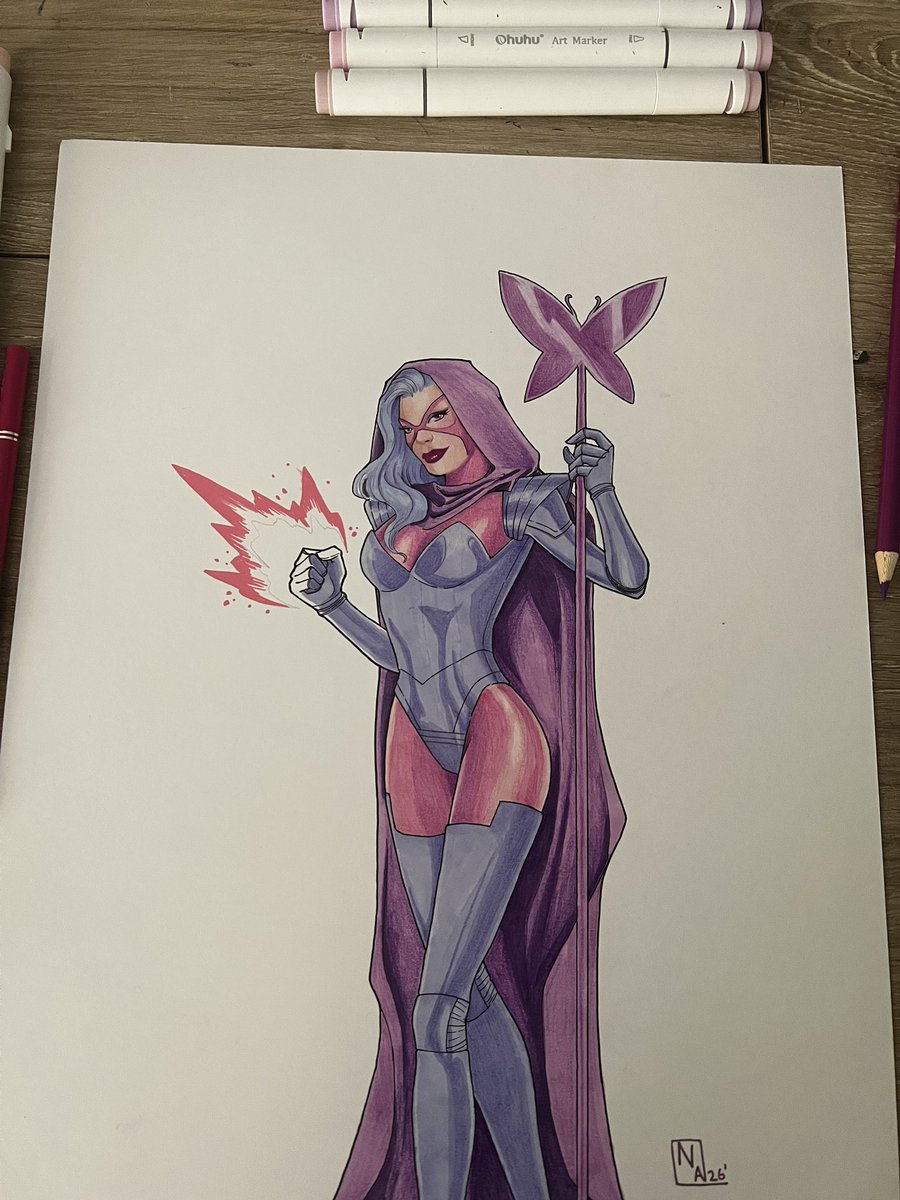 jalen_hadnot's tweet photo. Psylocke Betsy Braddock done on mixed media paper with alcohol markers and color pencils, dm if interested!
#xmen #hellfiregala #captainbritain #xmen97 #xmencomics #phoenix #marvel #marvelcomics https://t.co/BgFziw3CGG