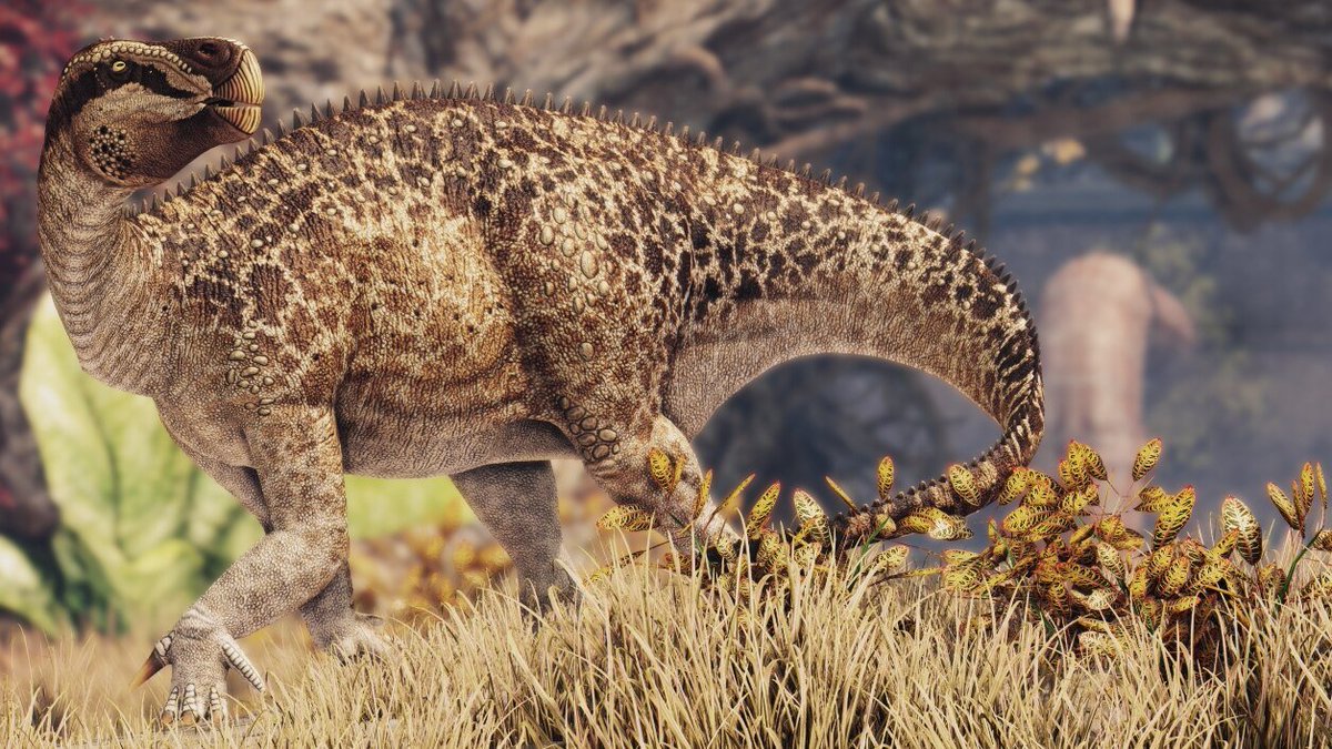 Maxsentia54's tweet photo. Now up on the Steam Workshop for @PrimalCarnage, the Safari Iguanodon skin! Based on the colorations and patterning of a Giraffe. The Iguanodon is an upcoming playable dinosaur in the coming soon Sandbox update. And debuting on launch for Primal Carnage Evolution!

#PaleoArt #Art https://t.co/4XwOR6hoWC