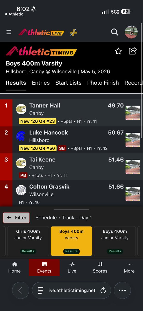 Tanner_hall5's tweet photo. Ran my first open 400 today, 49.70 https://t.co/ZB8GCq5Sax