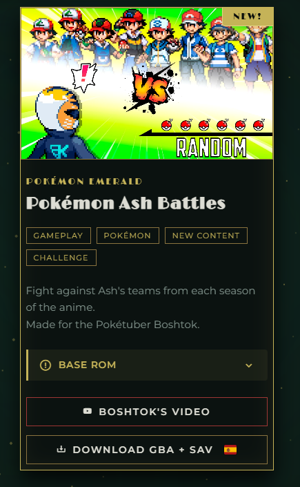 SirGary_y's tweet photo. ¡Otros mods muy chulos que podéis jugar son el Pokémon Eggmerald de @Andros_08, los combates contra todos los Ash de @boshtok19 o el reto del Cambio de Color de @Pokecarlengues!

Este último lo he actualizado para que el juego esté  100% en Español, y lo haré con más 🇪🇸 https://t.co/SlXRkeRbVL