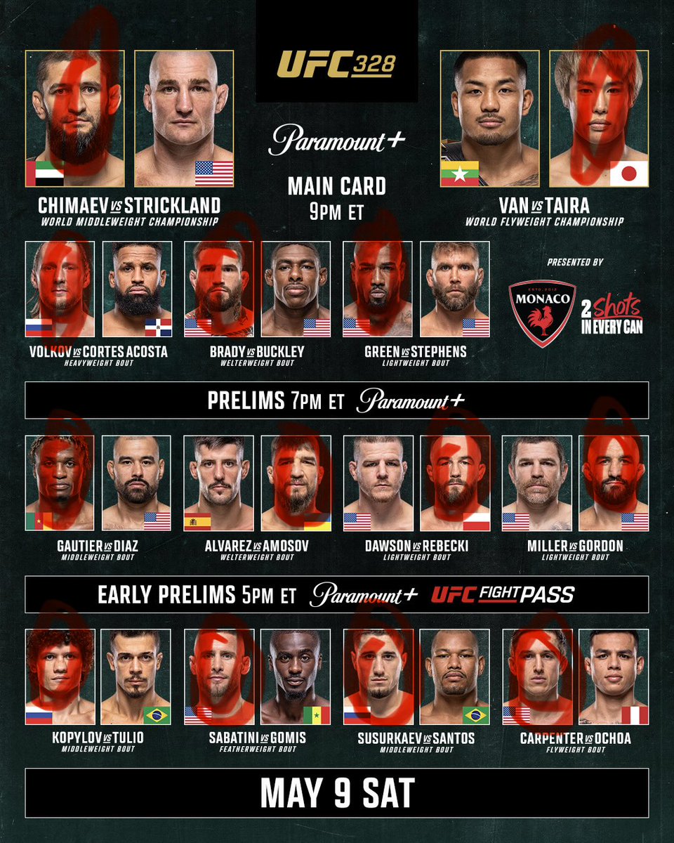 ConnorDuff2's tweet photo. My #UFC328 picks, unreal card should be fireworks https://t.co/L9ut8TCtdv