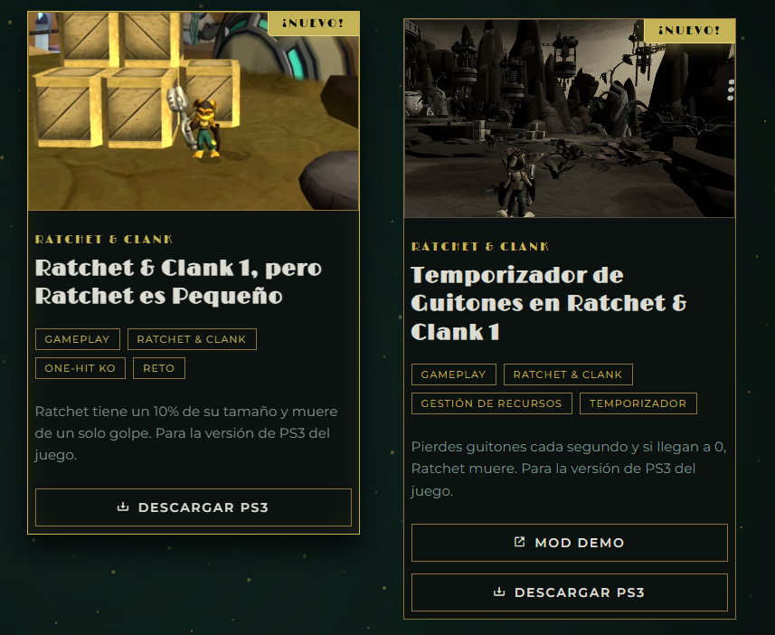 SirGary_y's tweet photo. E incluso ya he subido los dos mods de Ratchet &amp; Clank sencillitos que hice hace años:

- La Contrareloj de Guitones
- Ratchet Chikito https://t.co/3H3RAiPjcP