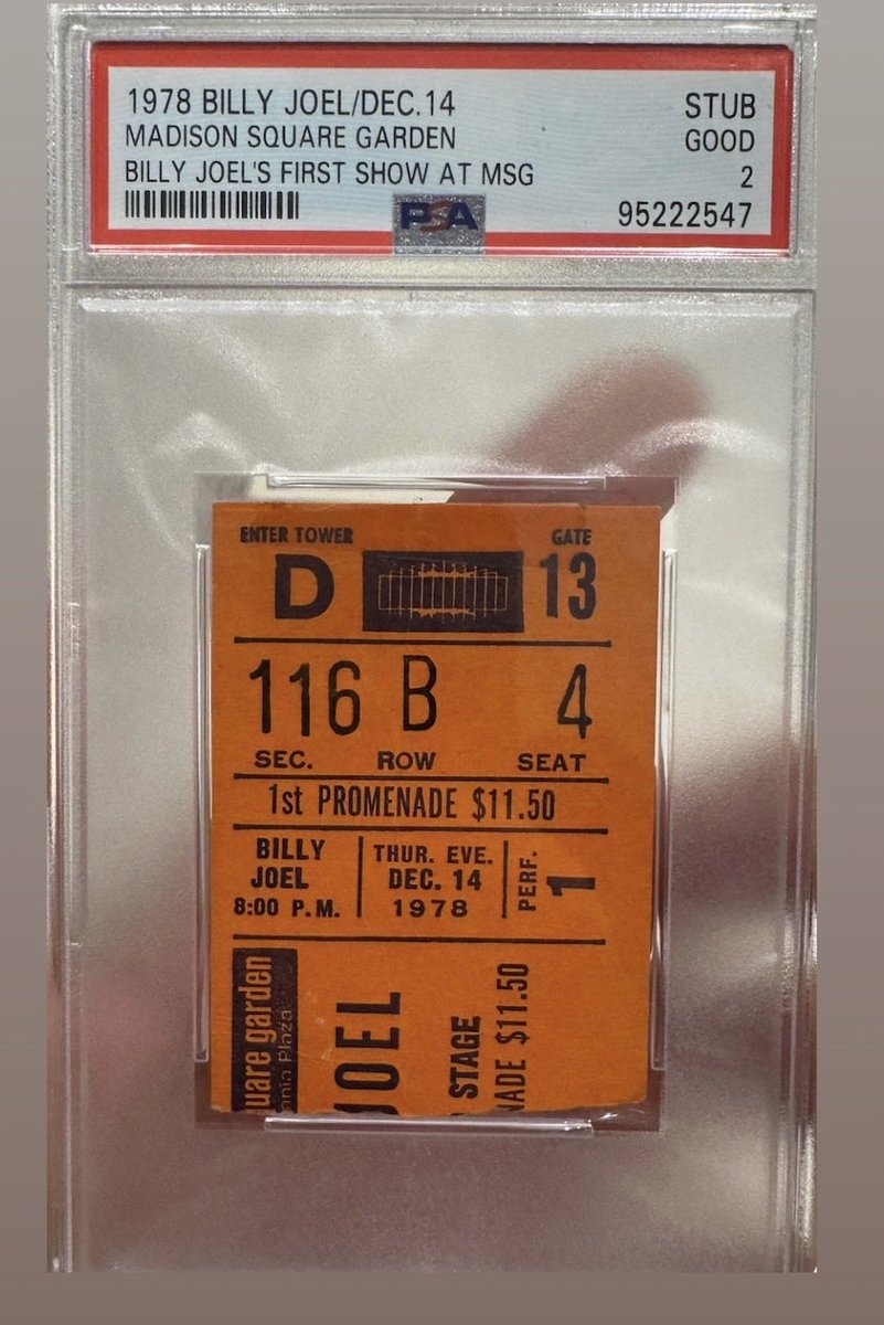 スーパーボウルXI チケット 1977年　半券 Happy 77th Birthday, Billy Joel. First MSG show. First two Grammys
