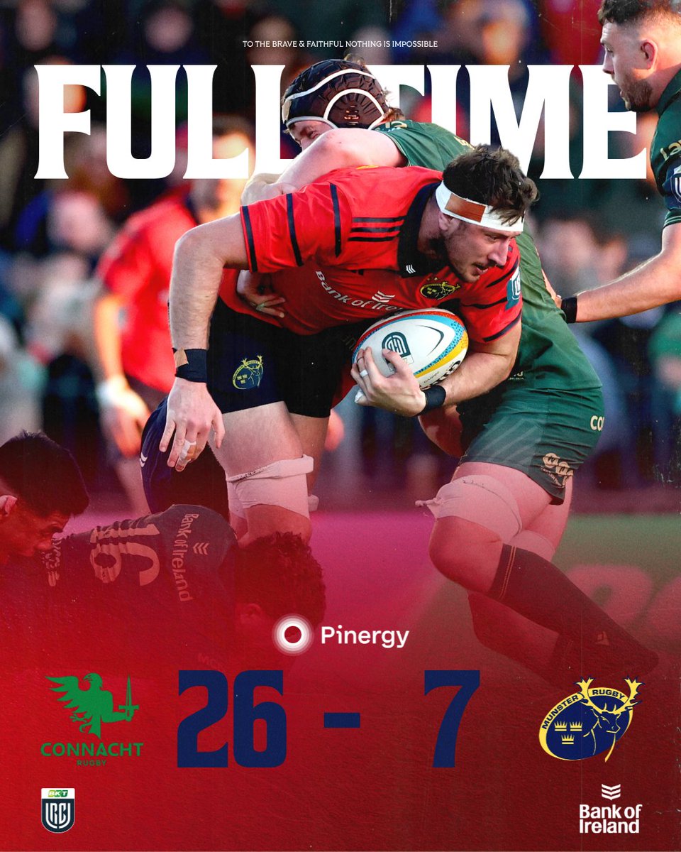 Munsterrugby's tweet photo. Full-time in Galway.

Thank you to our supporters who made the trip and well done to Connacht on the win. 

#SUAF 🔴 | #CONvMUN https://t.co/NcP7hFAY4R
