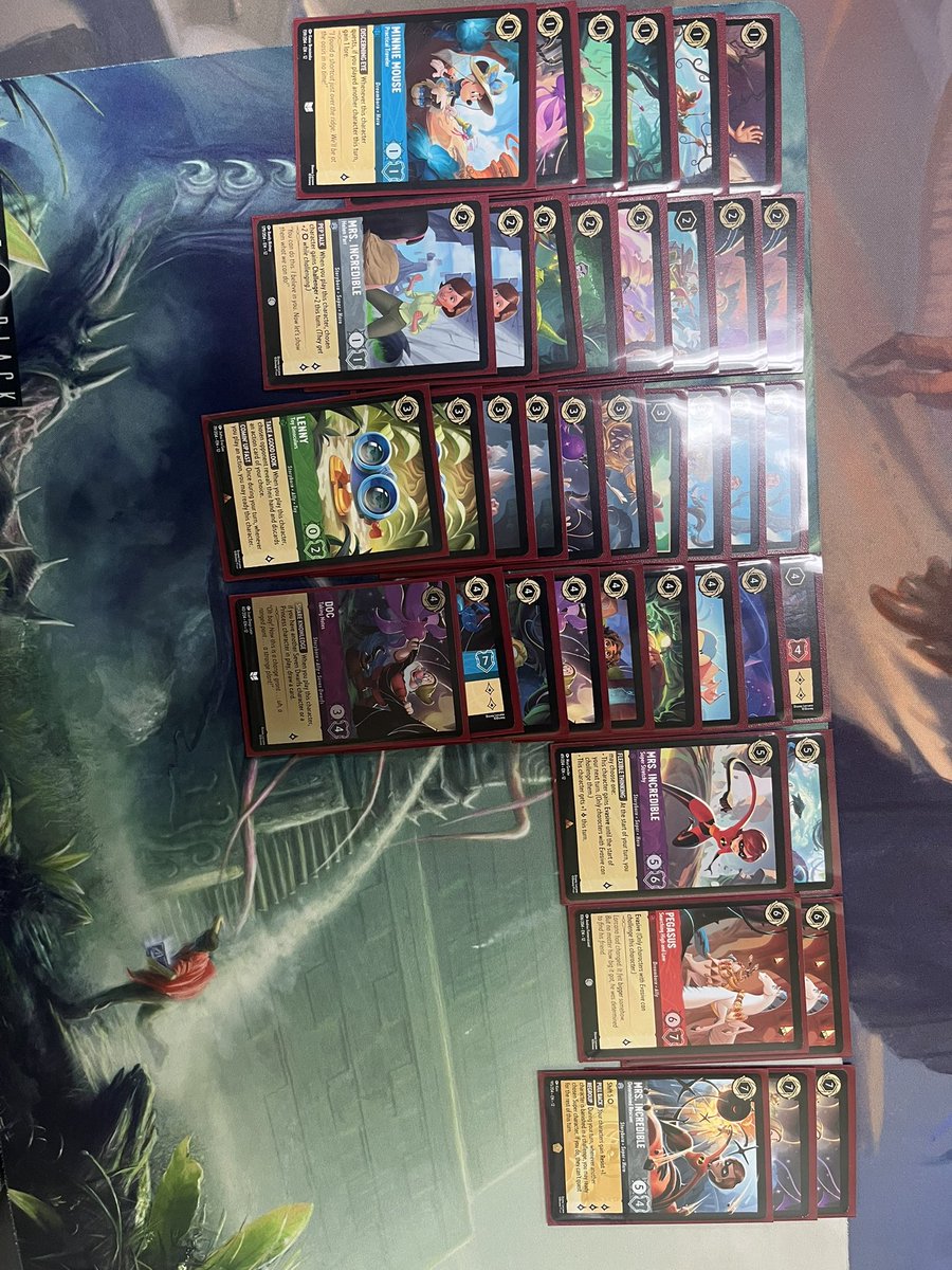 TCGraham_'s tweet photo. Takeaways from my WU Sealed event I ended up 2-1 at:

-Lenny was useless 
-Goofy was surprisingly helpful
-Ruby Lyle gets the consistency award
-Pegasus and Steel Mrs. Incredible are the GOATs https://t.co/gLVZpLyQte