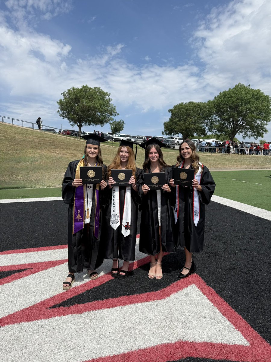 NWOSUSoccer's tweet photo. Congratulations to our May 2026 graduates! Reese Welch, Jordan Fawcett, Luana San Miguel &amp; Maddy Hundt! We are so proud of you all 🥳🤠 #RRR https://t.co/o8sj9TDOVD