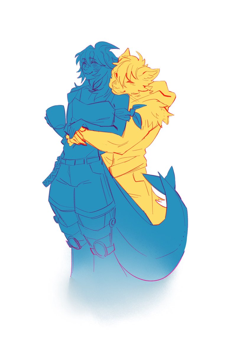 projectmanami's tweet photo. some will call it… catfood🦈🐱

this drawing was made by @FruityyGummyy 🫶🫶

again,, WALTT by @Utakoloid !!

(this pair had me at a chokehold last year in august😭🙏) https://t.co/Mh47QpNgBo