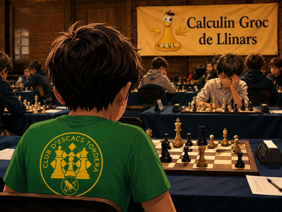 EscacsTordera's tweet photo. Pau Fernandez guanya la primera i fa taules a la segona partida en el Torneig Calculin Groc de Llinars del Vallès, es situa amb 3 punts de 6 a falta de dues rondes. https://t.co/IQpCT9W2ZK