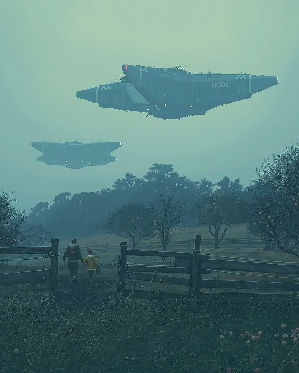 Artbestof's tweet photo. Art by Simon Stålenhag https://t.co/lYmfKpMe0H