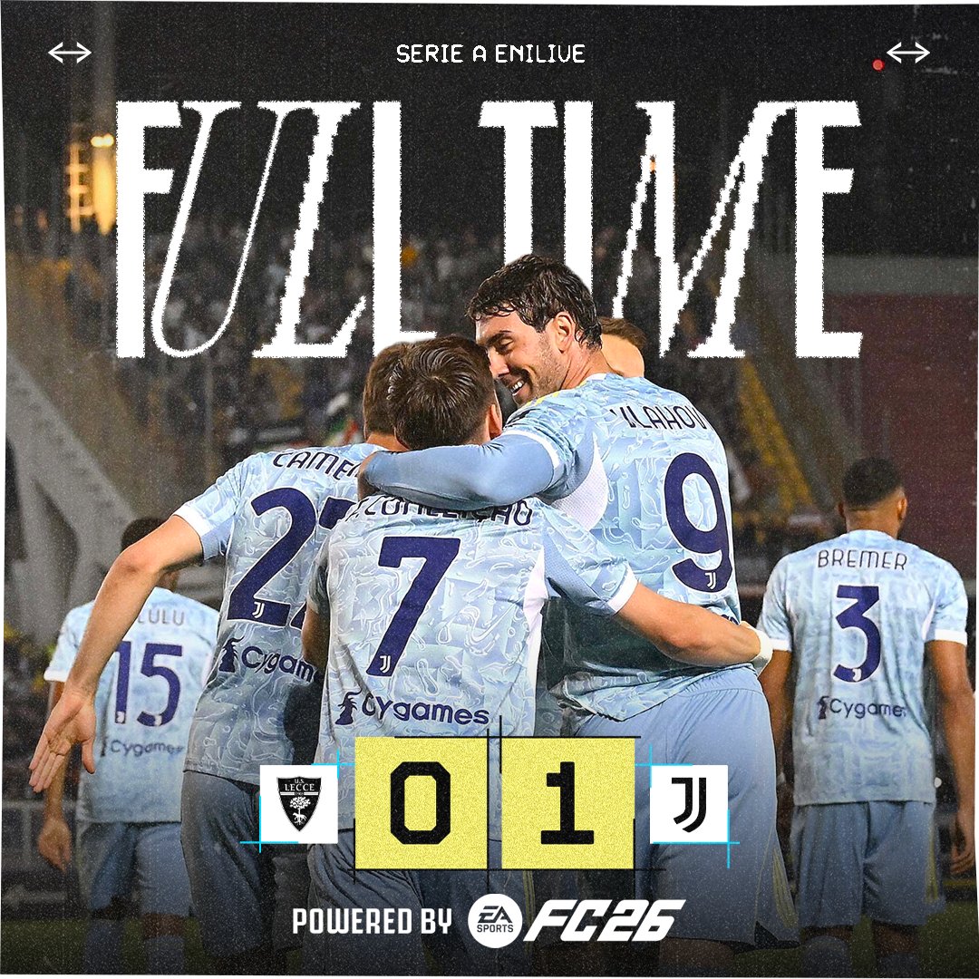 FT |⌛️| Vittoria in trasferta in Puglia ⚪️⚫️

<a href="/EASPORTSFC/">EA SPORTS FC</a> <a href="/easportsfcit/">EA SPORTS FC ITA</a>

#LecceJuve