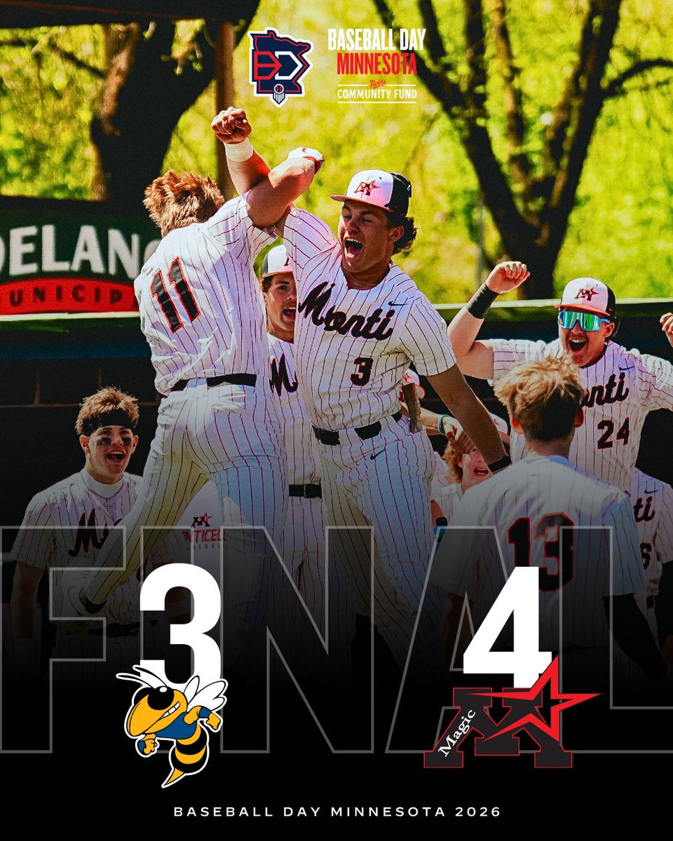 PrepBaseballMN's tweet photo. #𝗕𝗔𝗦𝗘𝗕𝗔𝗟𝗟𝗗𝗔𝗬𝗠𝗡𝟮𝟲: Game 2

Never question the Magic.

ᴘʀᴇꜱᴇɴᴛᴇᴅ ʙʏ @KwikTrip https://t.co/8QwQwEa4Te