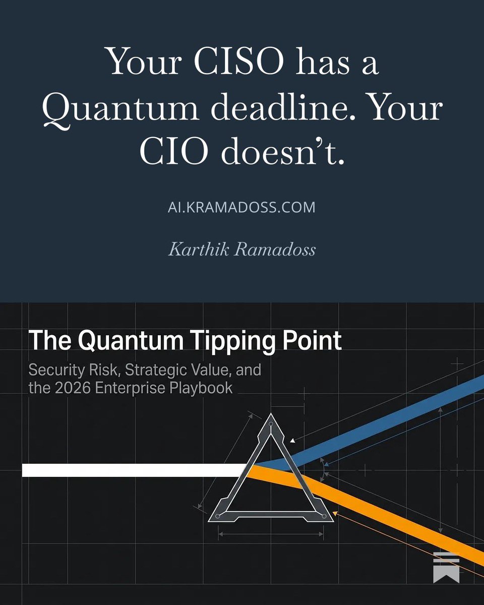 KIntheHouse's tweet photo. Your CISO has a Quantum deadline. Your CIO doesn’t. 

 https://t.co/Op4UmIloUv https://t.co/DMQjyCJj1x