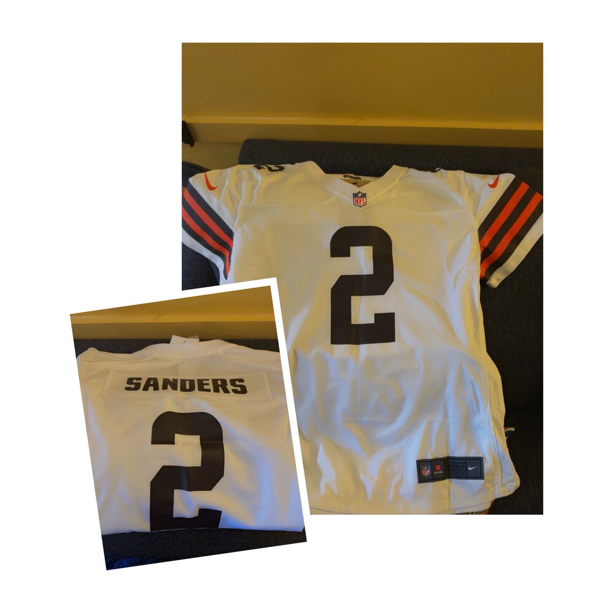 OneLoyalChick84's tweet photo. Look what came in the mail today ๐๐พ I needed one in white anyways ๐ Yโall know the Aunties riding with nephew no matter what number he wearing but Iโm happy to see him back in 2 ๐ฅ #HappySaturday #DroptheSchedule #AuntiesOutside #CUAunties https://t.co/u1BgynYCS7