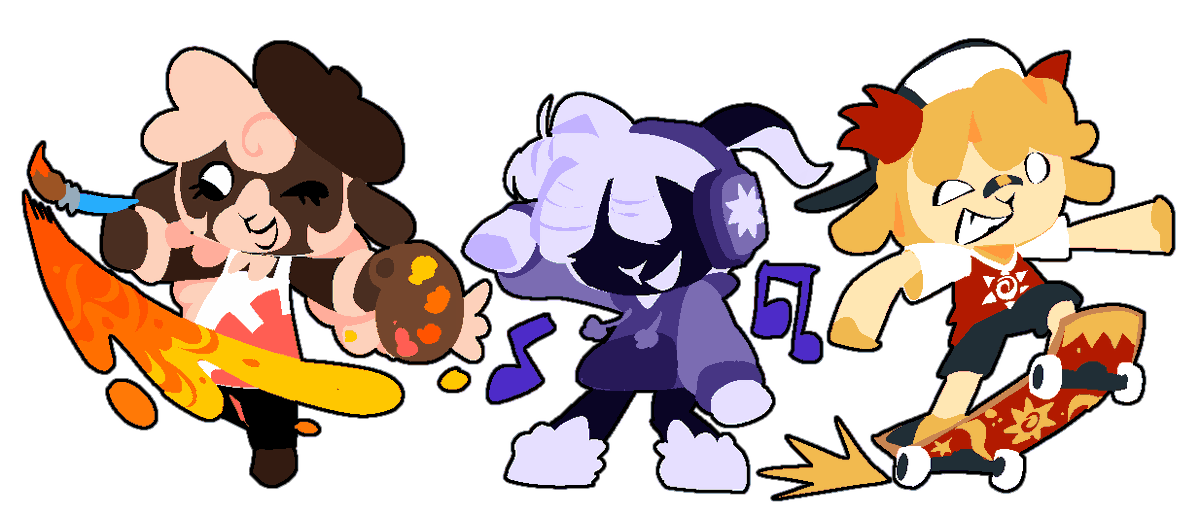 deeoxie's tweet photo. This is the part I grieve the most from cutting off, I really loved them, specially Valais and Wilttie.

You can also notice Wolf used to be called Wolfgang and Ramuel had different colors and design!

Some people probably will argue this style is better, and yk what? I agree lol https://t.co/5EumfnqZcU