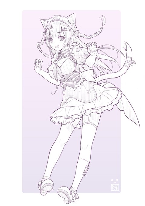 🩷🩵
#さくなあーと
#メイドの日 