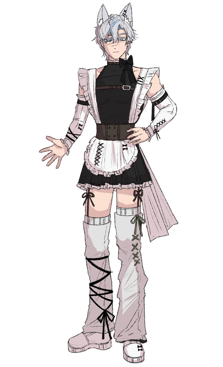 flyskyhiVT's tweet photo. For the last day of maid week, chat hit 50,000 stars and unlocked....the second maid outfit, or whatever 😳

Commissioned by @rin_zos 
Artist here: https://t.co/ouU0nnakLA https://t.co/AU04yN9o0I