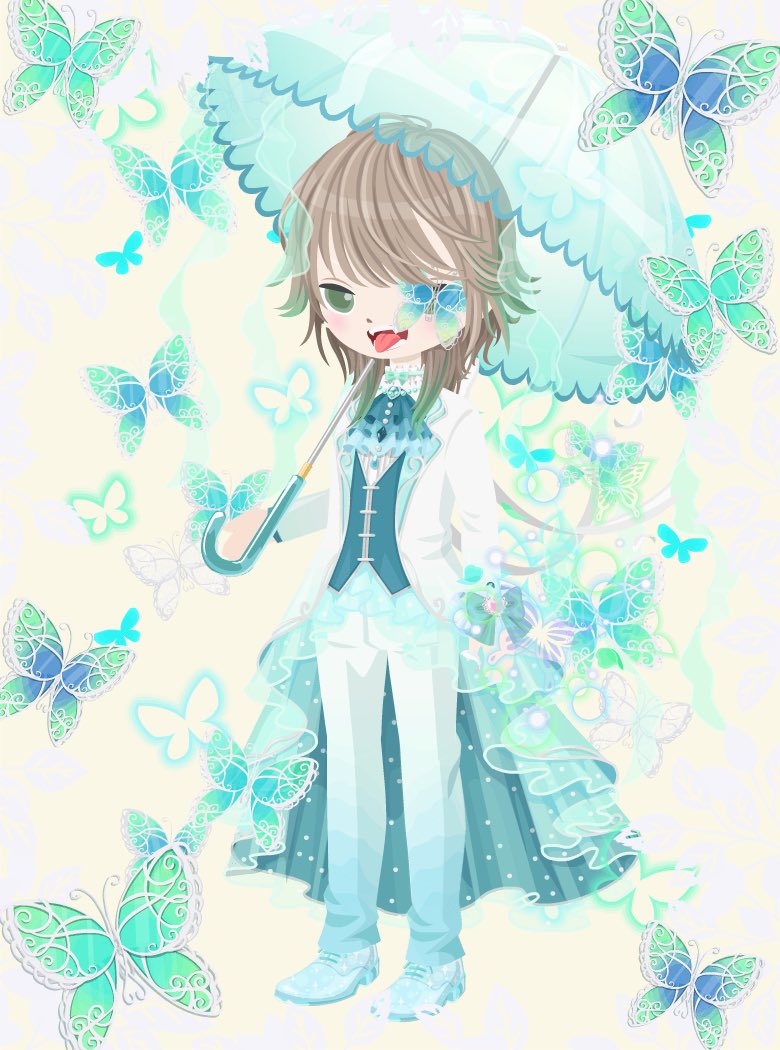 812m_'s tweet photo. 真似っ子〜🦋 
カフェのスクショ画質ガビガビだから……( i 𖥦 i ) https://t.co/feCjJGZKvt